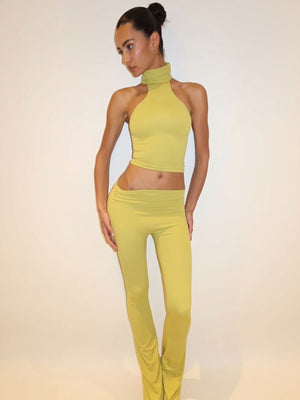 ASYMMETRICAL FLAZE LEGGINGS - PINK