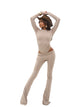 LEGGINGS ASIMÉTRICOS FLAZE - TAUPE