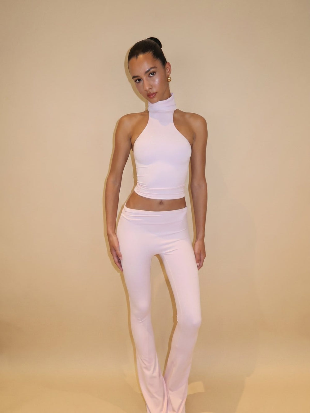 LEGGING ASYMÉTRIQUE ÉVASÉE - BABY PINK