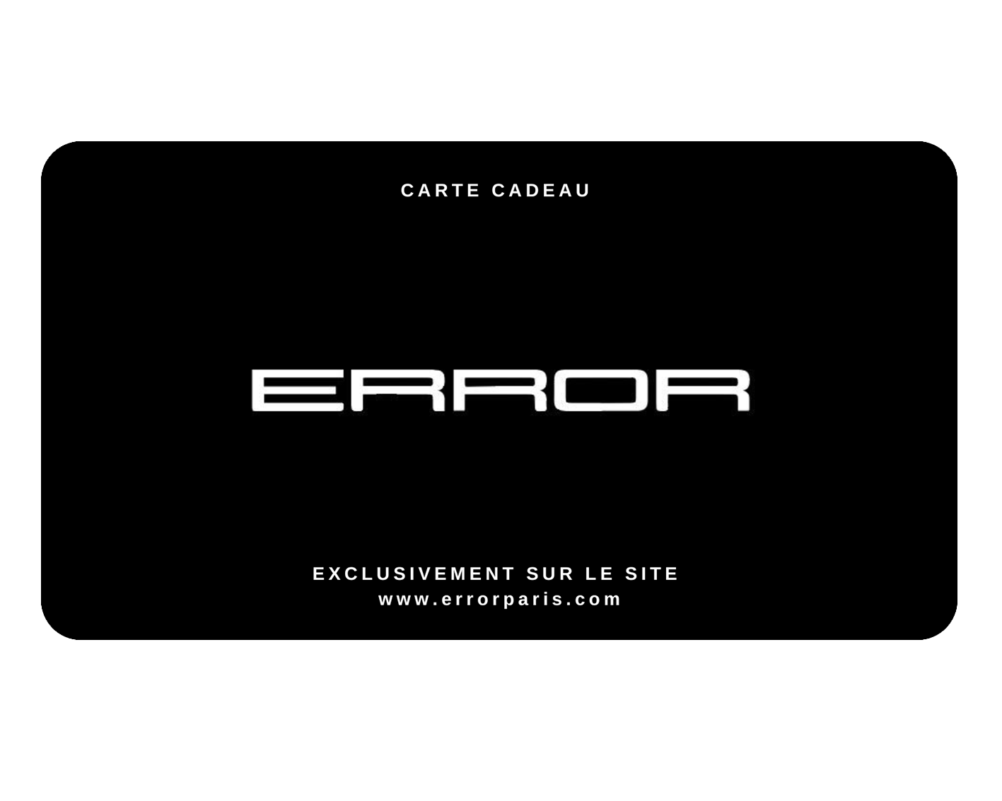 Carte-cadeau ERROR PARIS