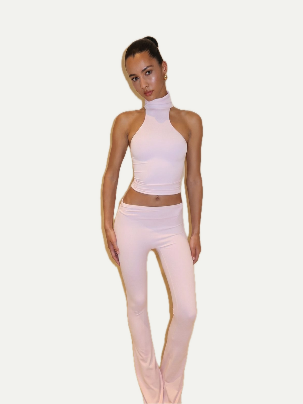 LEGGING ASYMÉTRIQUE ÉVASÉE - BABY PINK