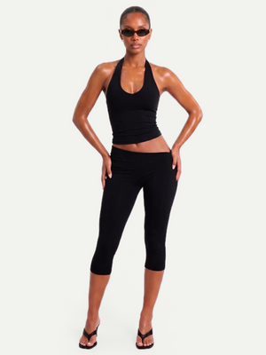 TOP HALTER NOIR