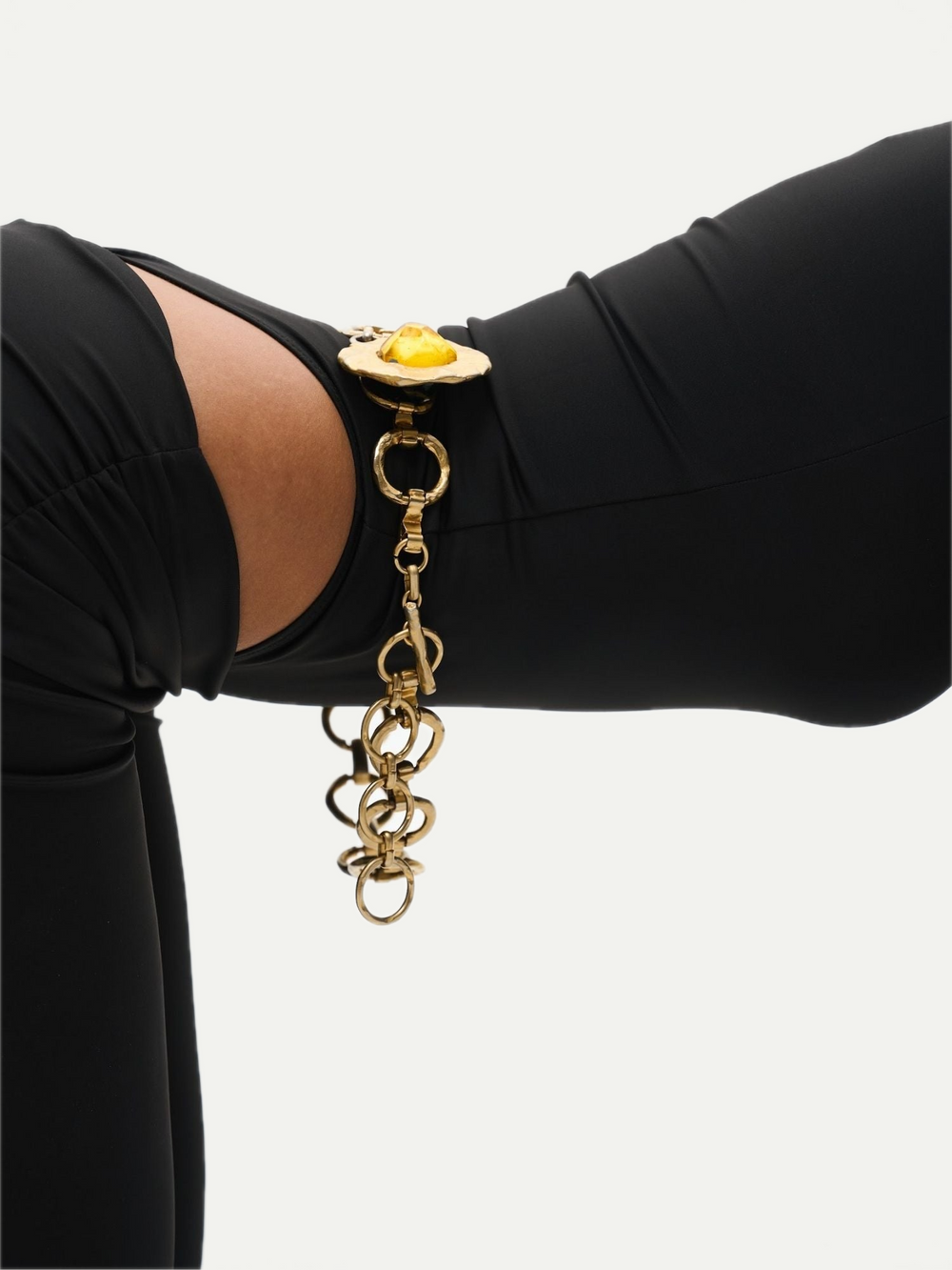 BODY THONG MANCHES LONGUES - NOIR