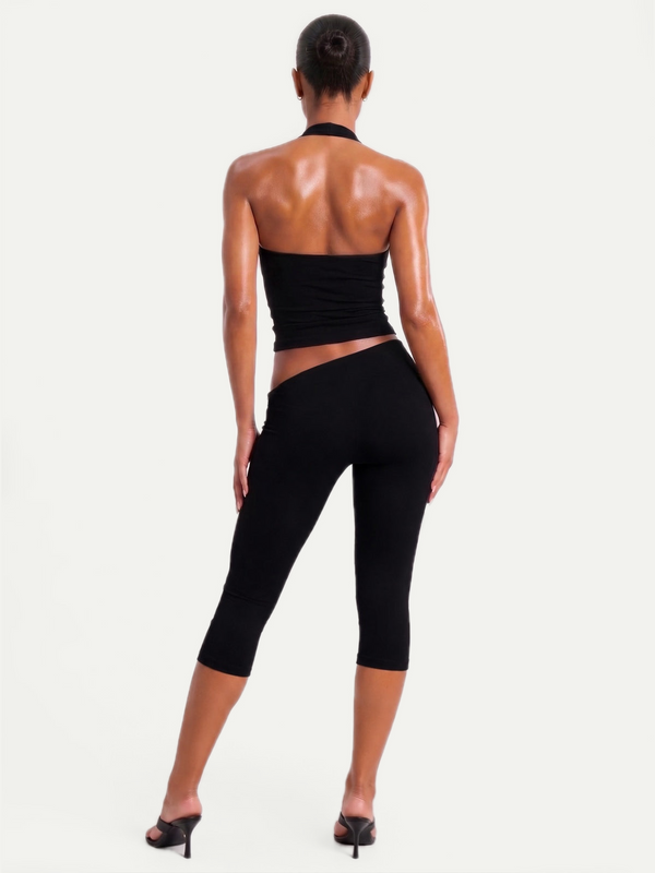 TOP HALTER NOIR