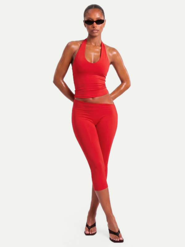 TOP HALTER ROUGE